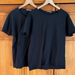 Nudie Jeans set of 2 black T shirts